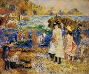 Enfants au bord de la mer a Guernsey